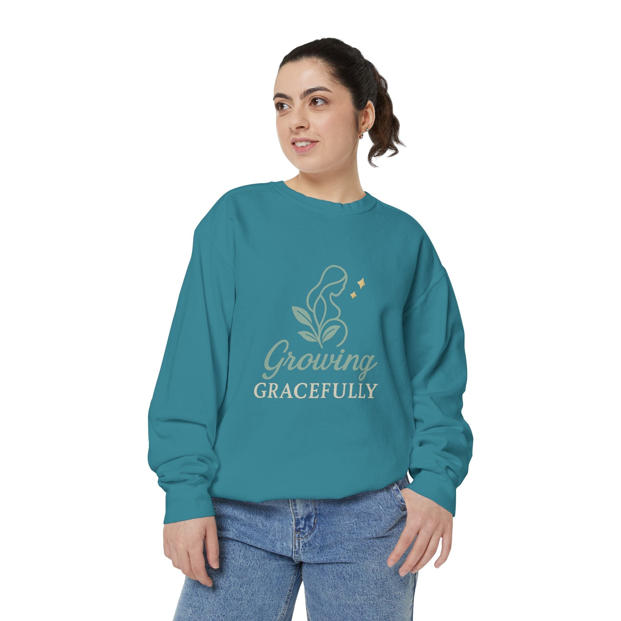 Growing Gracefully Unisex Sweatshirt | Cozy Gift, Casual Wear, Inspirational Apparel, Plant Lover Gift, Everyday Comfort