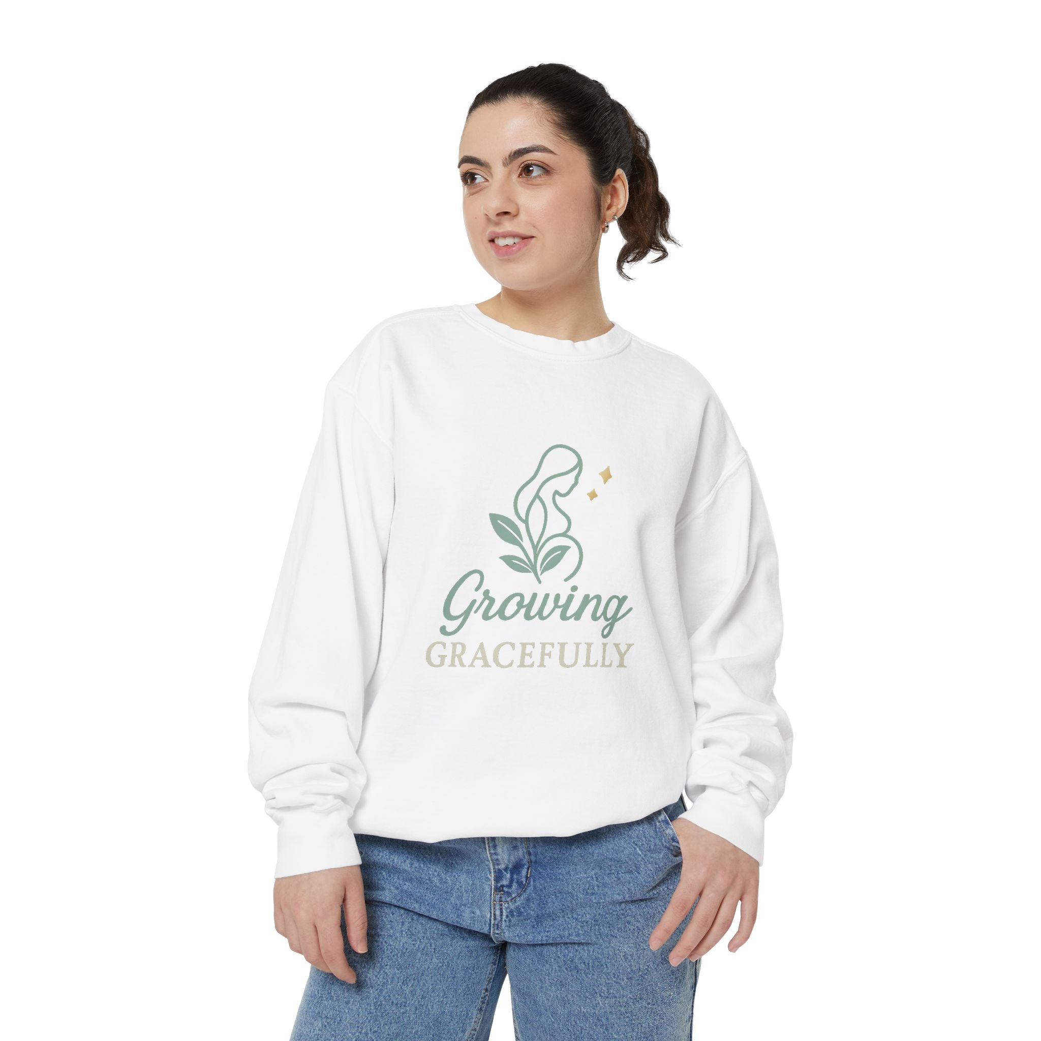 Growing Gracefully Unisex Sweatshirt | Cozy Gift, Casual Wear, Inspirational Apparel, Plant Lover Gift, Everyday Comfort