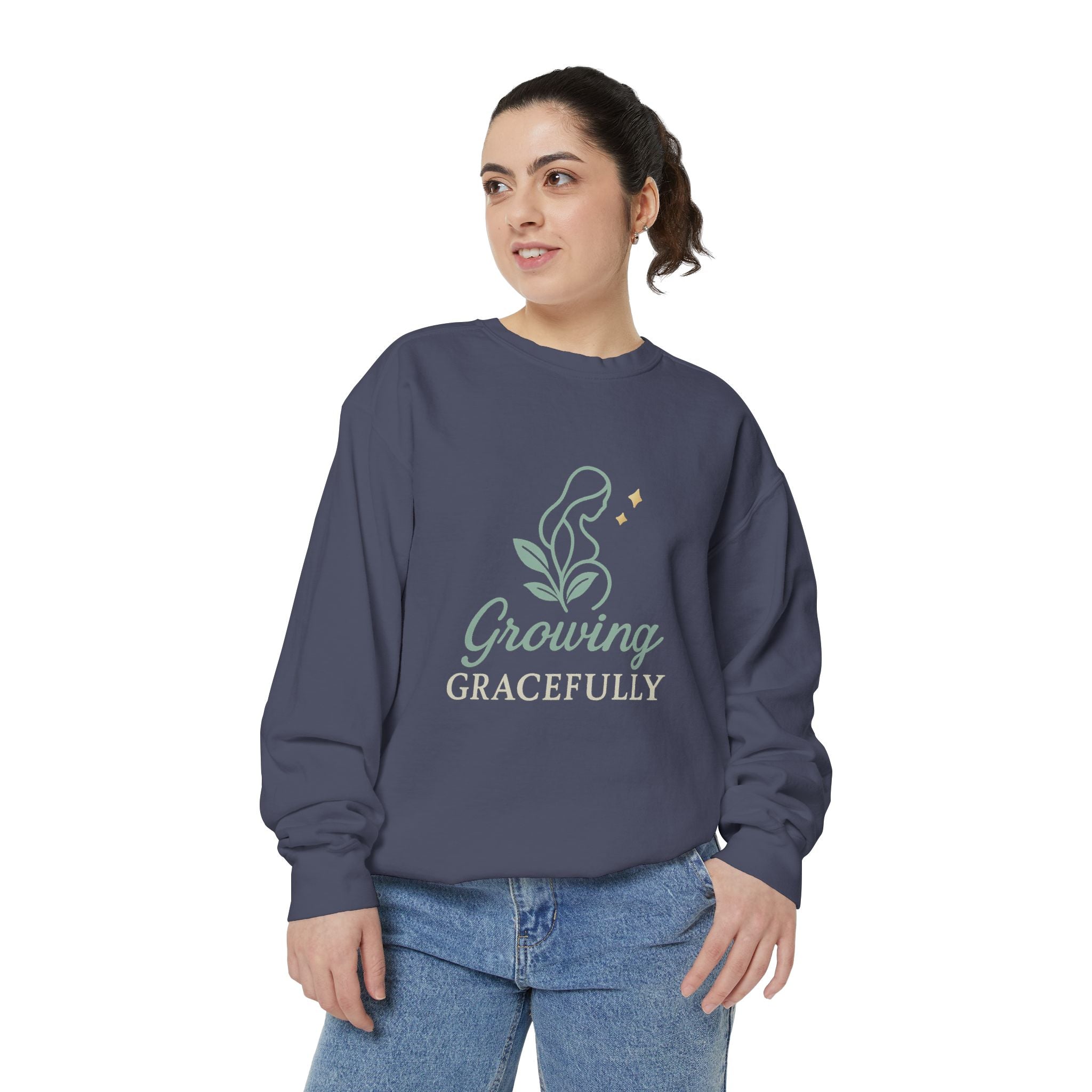 Growing Gracefully Unisex Sweatshirt | Cozy Gift, Casual Wear, Inspirational Apparel, Plant Lover Gift, Everyday Comfort