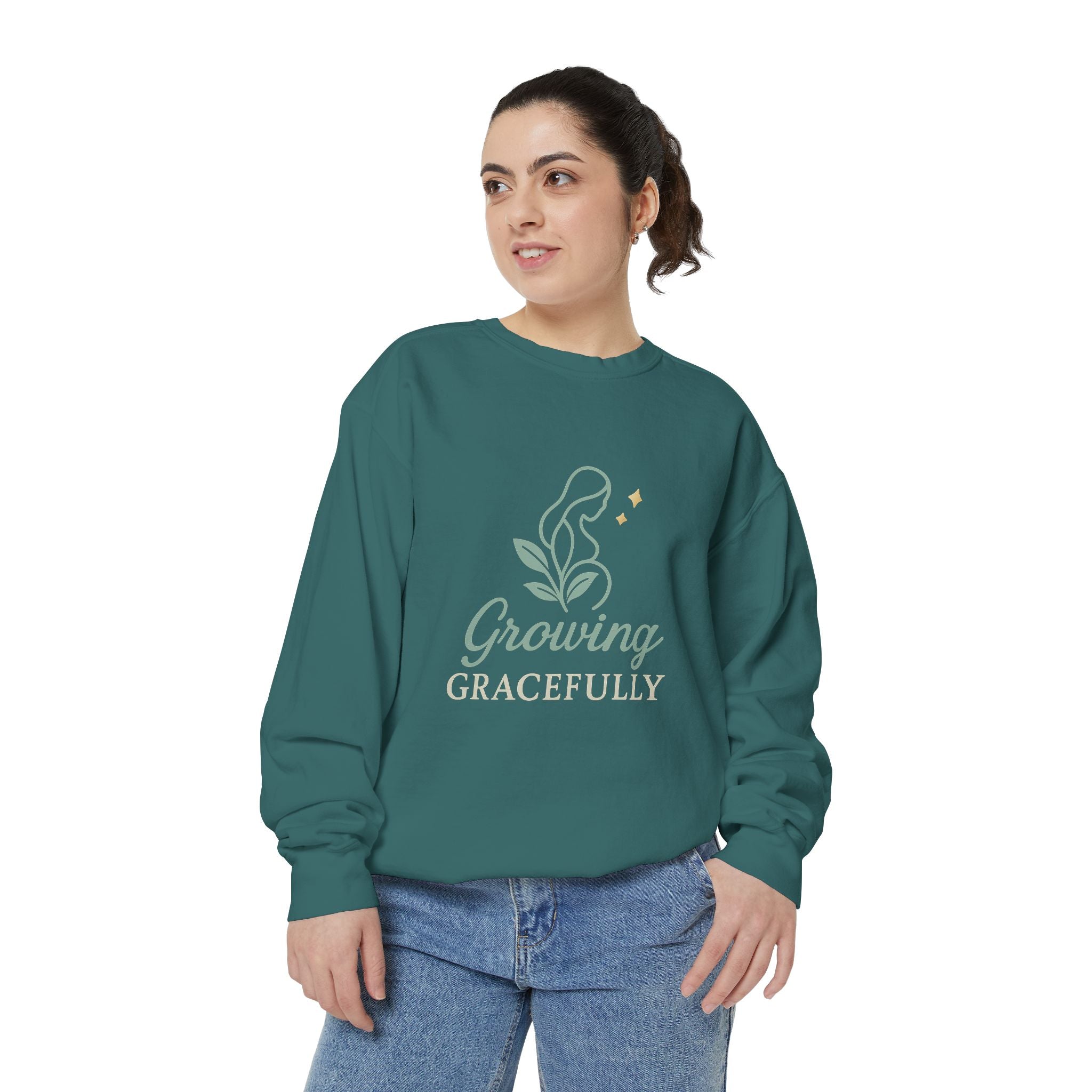 Growing Gracefully Unisex Sweatshirt | Cozy Gift, Casual Wear, Inspirational Apparel, Plant Lover Gift, Everyday Comfort
