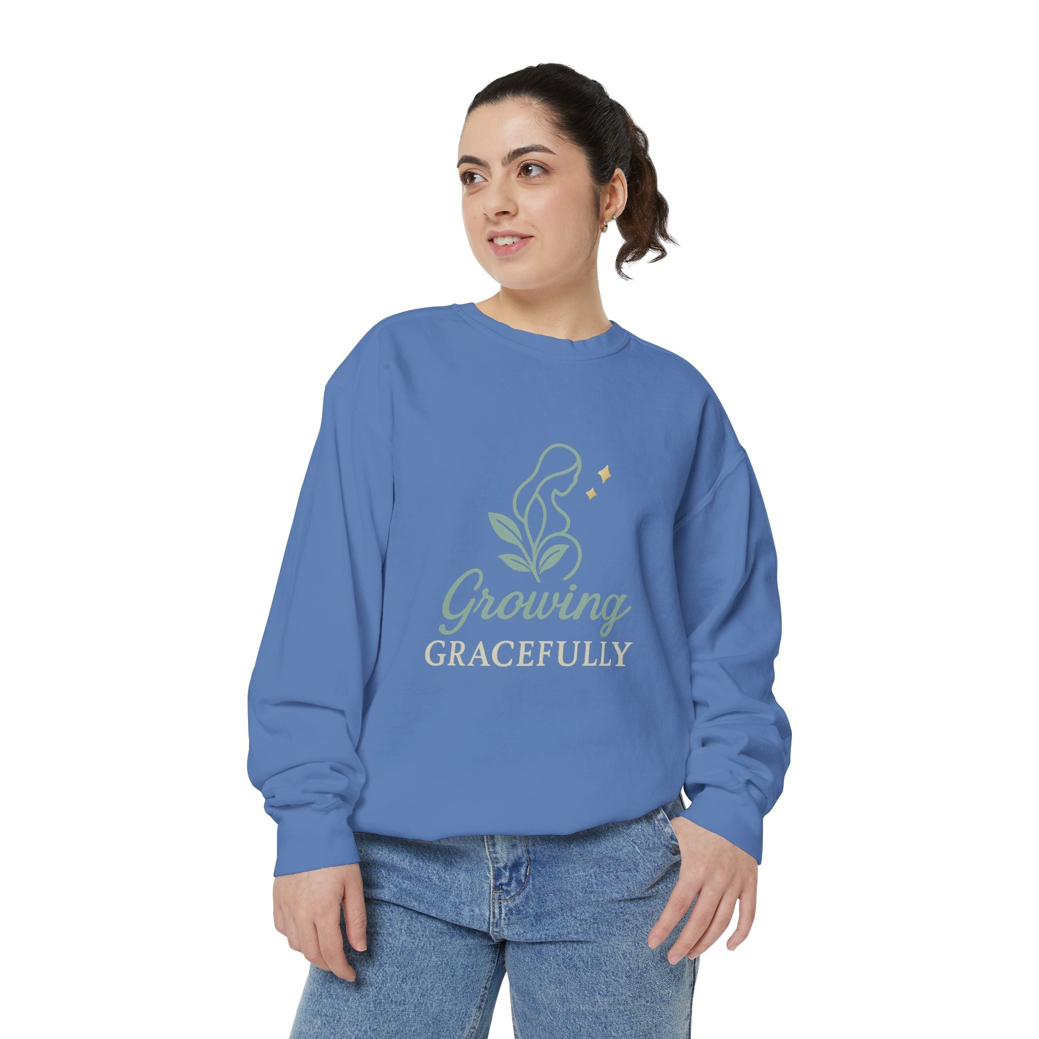 Growing Gracefully Unisex Sweatshirt | Cozy Gift, Casual Wear, Inspirational Apparel, Plant Lover Gift, Everyday Comfort