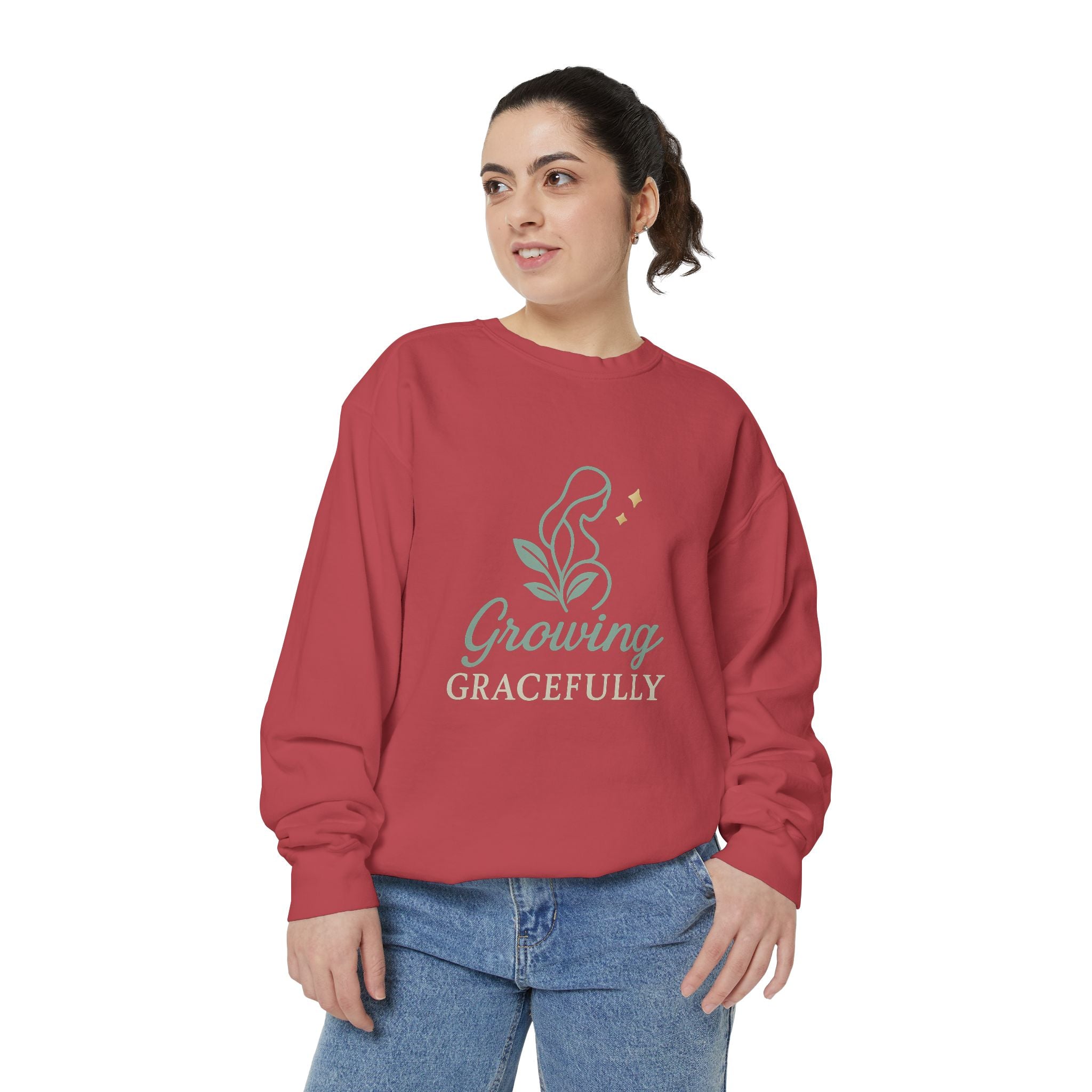 Growing Gracefully Unisex Sweatshirt | Cozy Gift, Casual Wear, Inspirational Apparel, Plant Lover Gift, Everyday Comfort