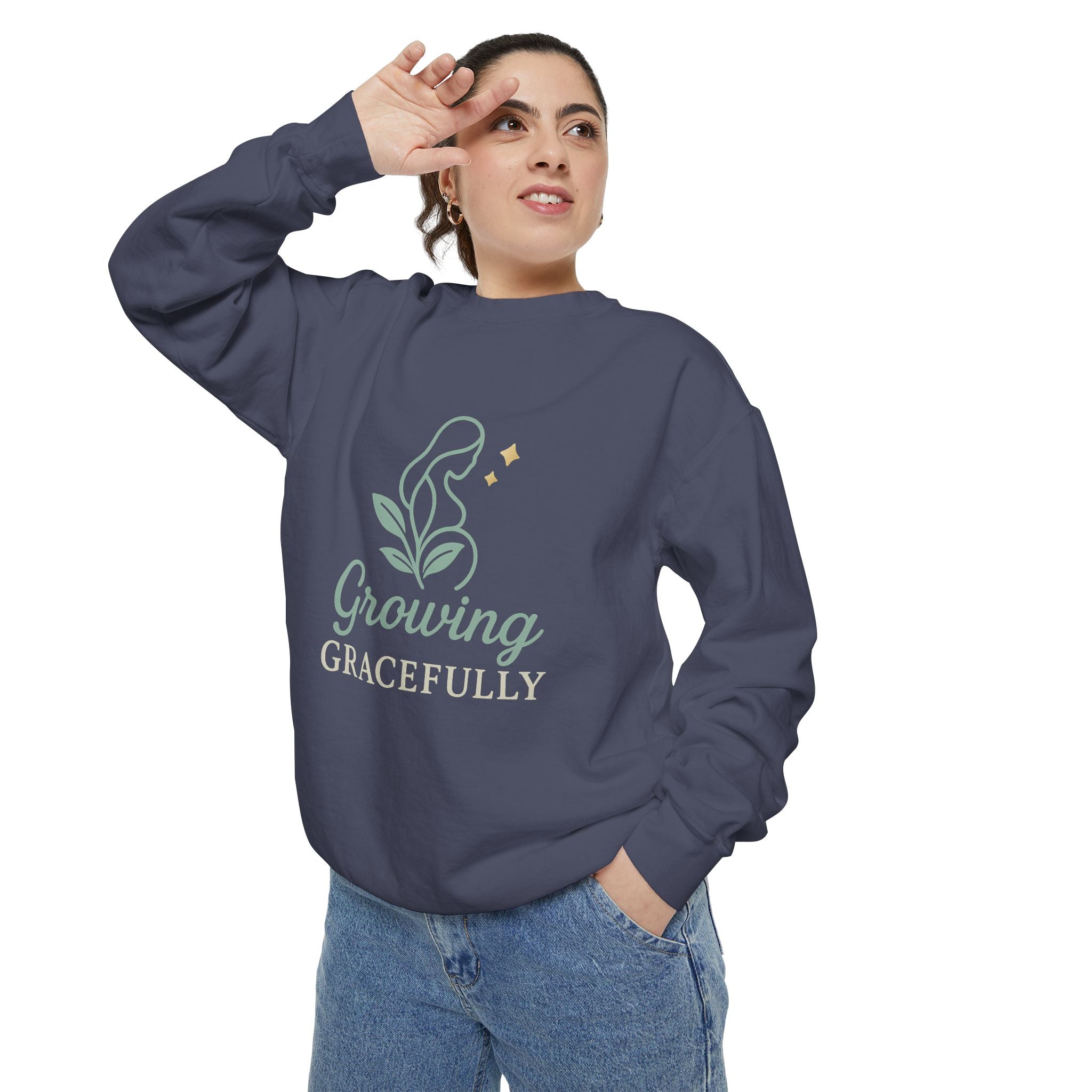 Growing Gracefully Unisex Sweatshirt | Cozy Gift, Casual Wear, Inspirational Apparel, Plant Lover Gift, Everyday Comfort