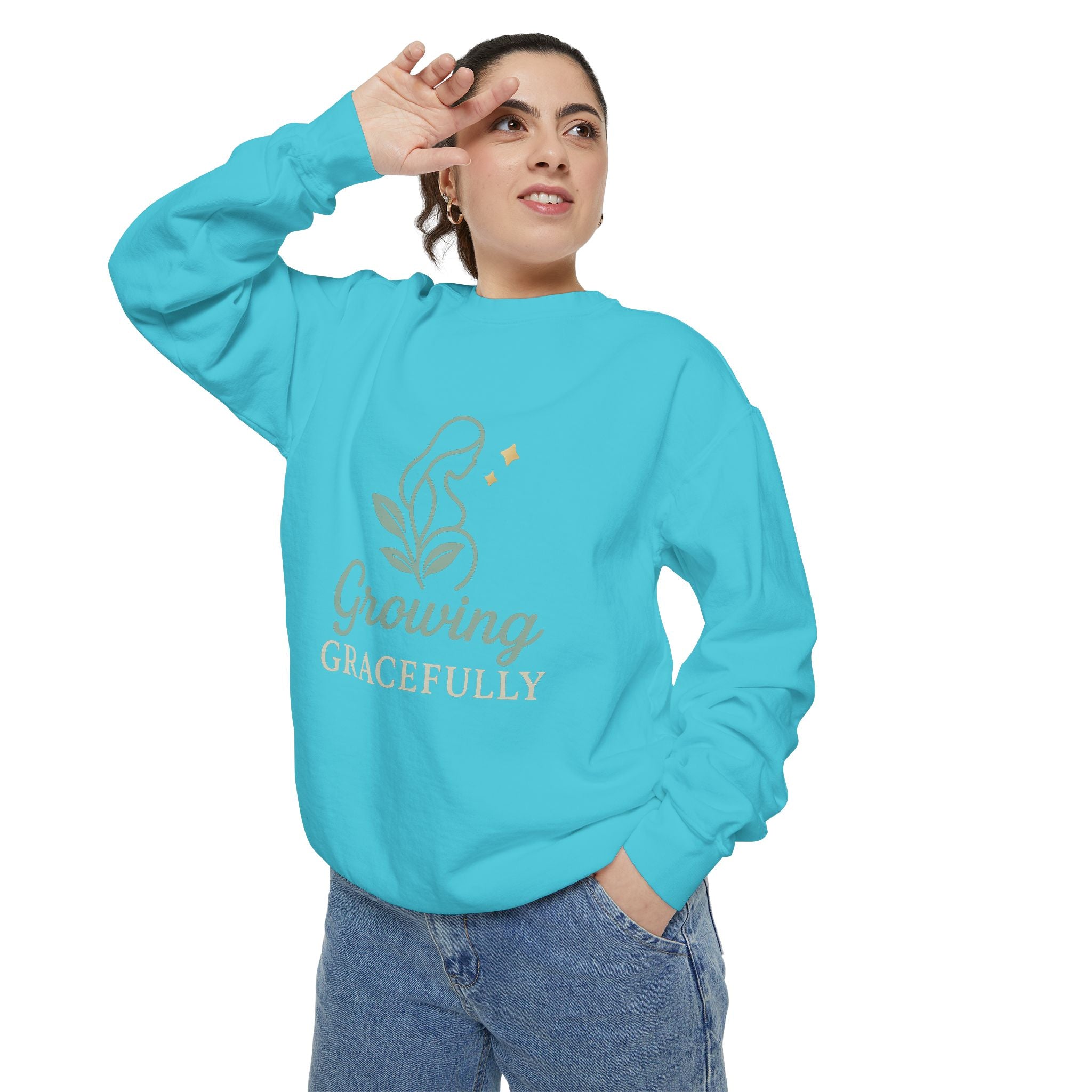 Growing Gracefully Unisex Sweatshirt | Cozy Gift, Casual Wear, Inspirational Apparel, Plant Lover Gift, Everyday Comfort