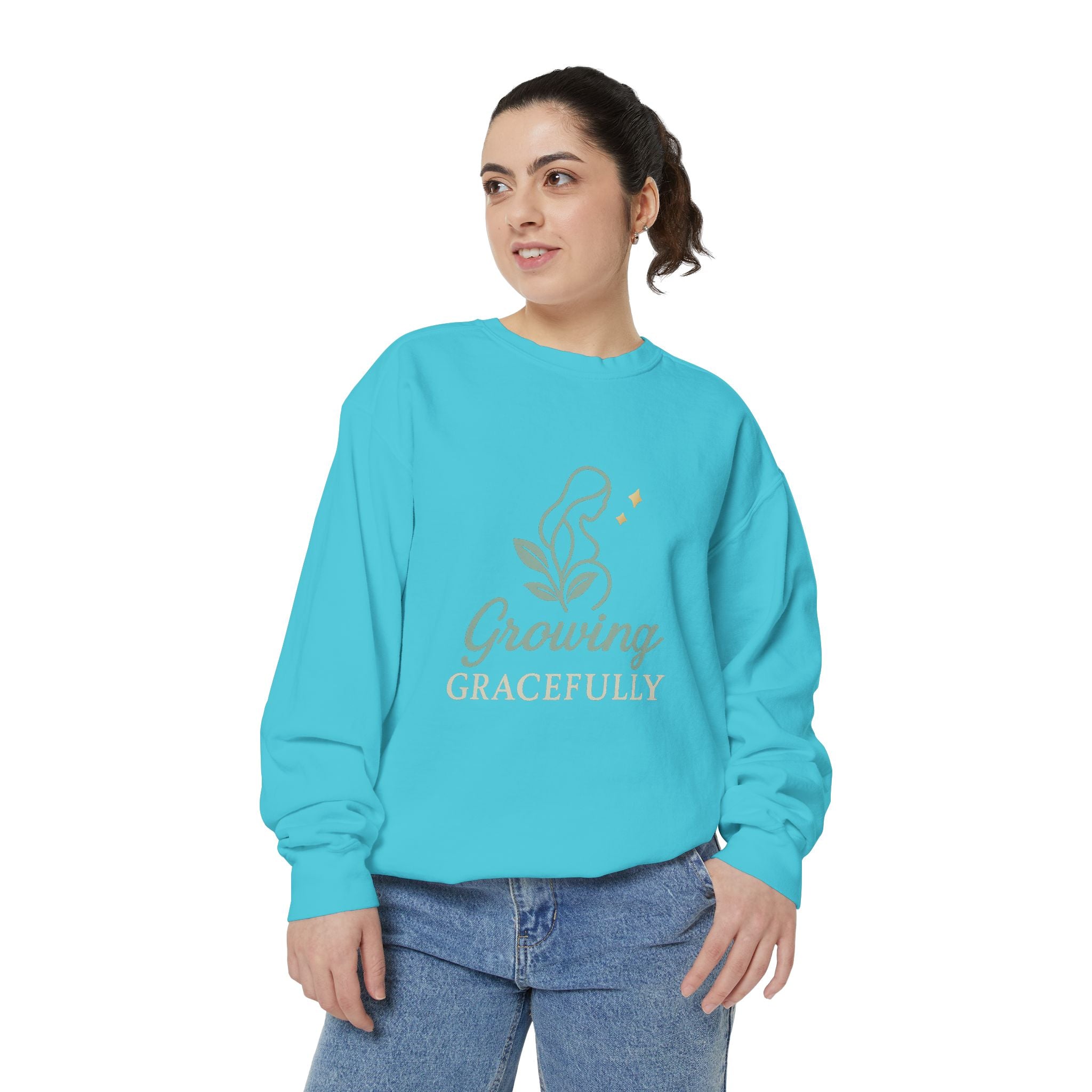 Growing Gracefully Unisex Sweatshirt | Cozy Gift, Casual Wear, Inspirational Apparel, Plant Lover Gift, Everyday Comfort