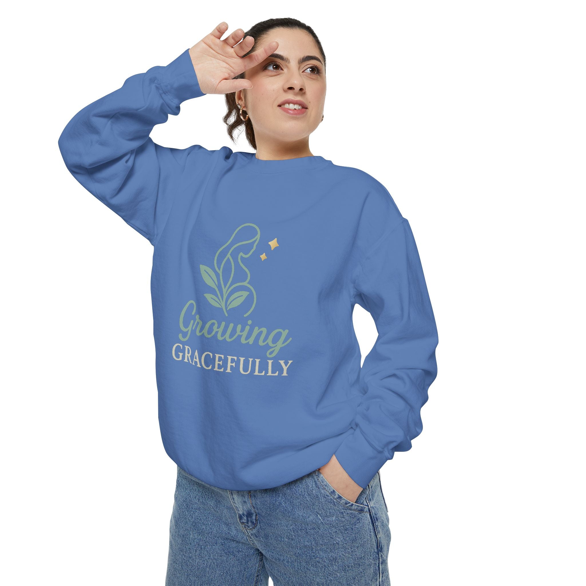 Growing Gracefully Unisex Sweatshirt | Cozy Gift, Casual Wear, Inspirational Apparel, Plant Lover Gift, Everyday Comfort