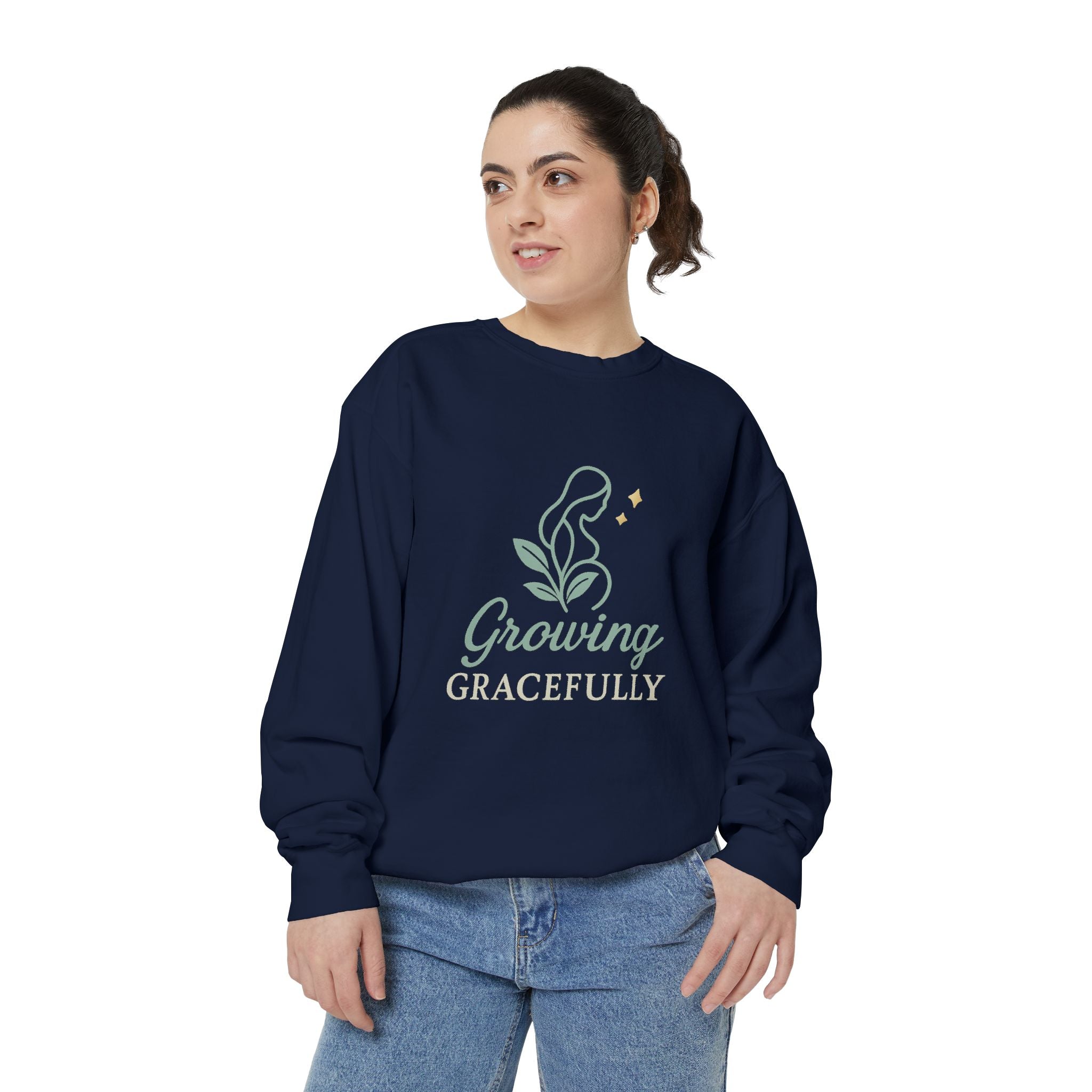 Growing Gracefully Unisex Sweatshirt | Cozy Gift, Casual Wear, Inspirational Apparel, Plant Lover Gift, Everyday Comfort