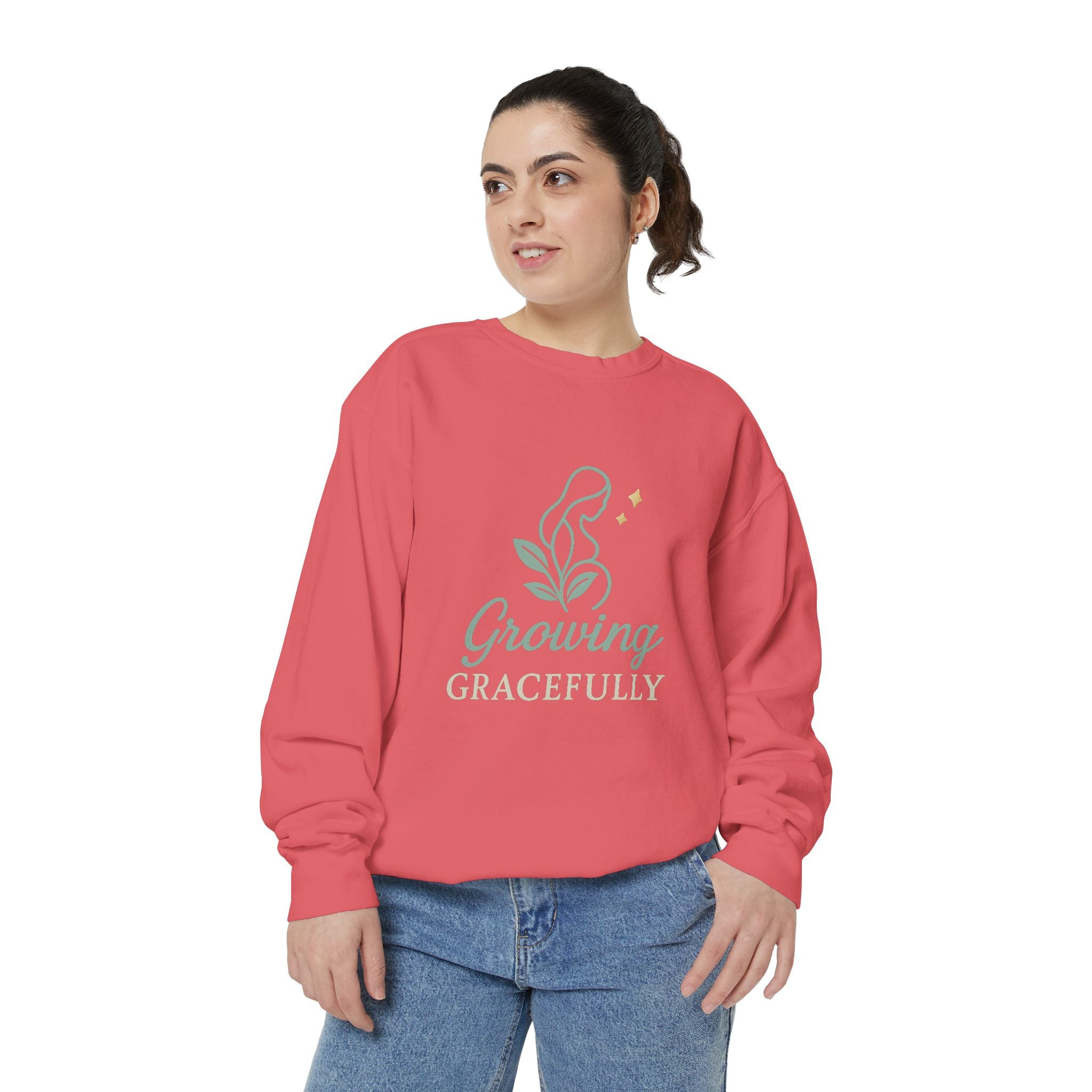 Growing Gracefully Unisex Sweatshirt | Cozy Gift, Casual Wear, Inspirational Apparel, Plant Lover Gift, Everyday Comfort