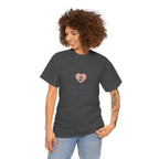 Unisex Heavy Cotton Tee - Tiny Kicks, Huge Love, Baby Shower Gift, Parenting Shirt, Cute Maternity Wear, New Mom Gift, Casual Everyday Tee