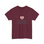Unisex Heavy Cotton Tee - Tiny Kicks, Huge Love, Baby Shower Gift, Parenting Shirt, Cute Maternity Wear, New Mom Gift, Casual Everyday Tee